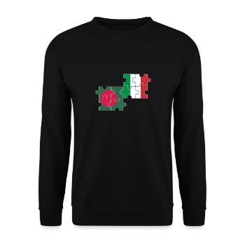 Bangladesh Italy Flag Bangladeshis - Unisex Sweatshirt - black - Front - Alina (178cm) & Michal (187cm)