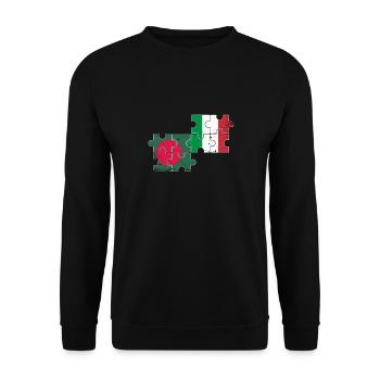 Bangladesh Italy Vintage Flag Bangladeshis - Unisex Sweatshirt - black - Front - Alina (178cm) & Michal (187cm)