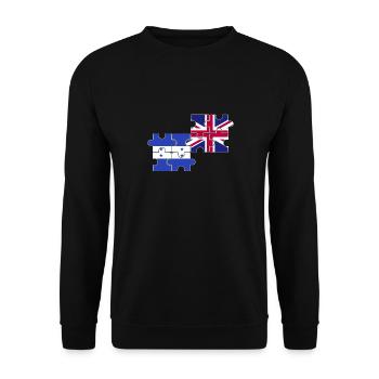 Honduras Drapeau du Royaume-Uni Hondurien britannique - Sweat-shirt Unisexe - noir - Devant - Alina (178cm) & Michal (187cm)