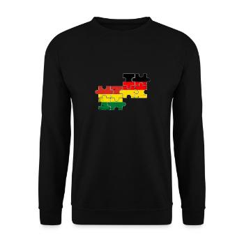 Bolivie Allemagne Drapeau Vintage Boliviens - Sweat-shirt Unisexe - noir - Devant - Alina (178cm) & Michal (187cm)