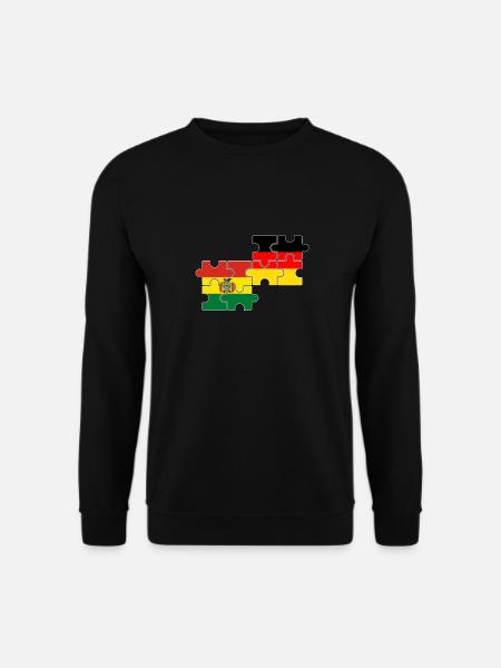 Bolivien Deutschland Flagge Deutsch Bolivianer - Unisex Pullover - Schwarz