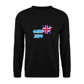 Botswana UK flag British Botswanan - Unisex Sweatshirt - black - Front - Alina (178cm) & Michal (187cm)