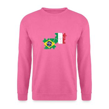 Brésil Italie Vintage Drapeau Brésilien - Sweat-shirt Unisexe - rose - Devant