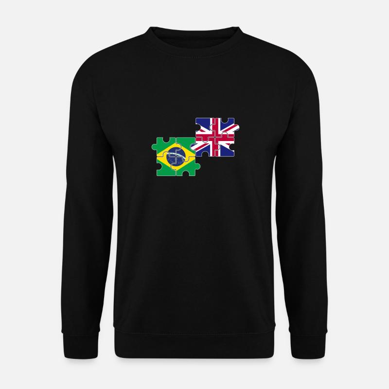 Brésil Royaume-Uni Drapeau britannique Brésilien - Sweat-shirt Unisexe - noir