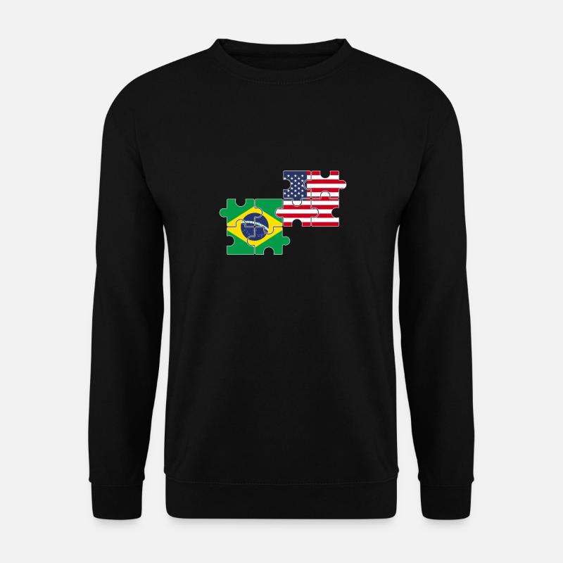Brésil États-Unis Drapeau Brésil - Sweat-shirt Unisexe - noir
