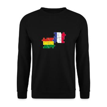 Bolivie France Drapeau Boliviens - Sweat-shirt Unisexe - noir - Devant - Alina (178cm) & Michal (187cm)
