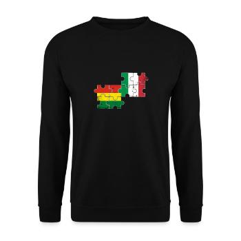 Bolivie Italie Drapeau Vintage Boliviens - Sweat-shirt Unisexe - noir - Devant - Alina (178cm) & Michal (187cm)