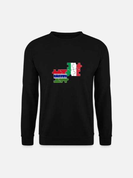 Gambie, Italie, drapeau, italien, gambien - Sweat-shirt Unisexe - noir