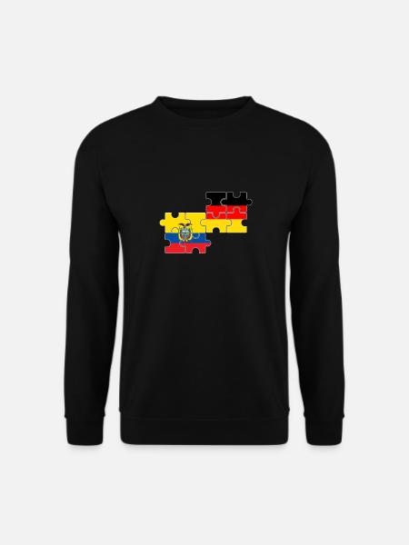 Ecuador Deutschland Flagge Deutsch Ecuadorianer - Unisex Pullover - Schwarz