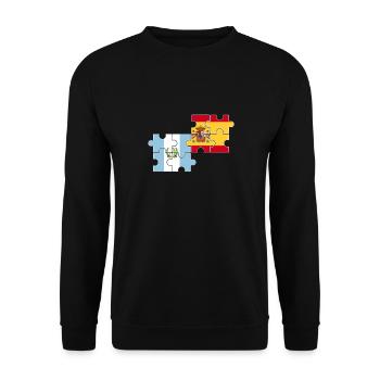 Guatemala Spain Flag Spanish Guatemalan - Unisex Sweatshirt - black - Front - Alina (178cm) & Michal (187cm)