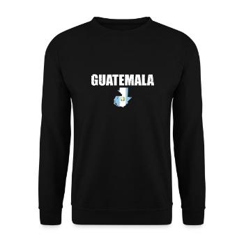 Guatemala Vintage Carte Drapeau guatémaltèque - Sweat-shirt Unisexe - noir - Devant - Alina (178cm) & Michal (187cm)