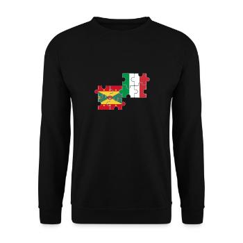Grenada Italien Flagge Italienisch Grenader - Unisex Pullover - Schwarz - Vorne - Alina (178cm) & Michal (187cm)