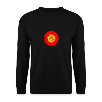 Kirghizistan Vintage Kirghize Drapeau Kirghize - Sweat-shirt Unisexe - noir - Devant - Alina (178cm) & Michal (187cm)