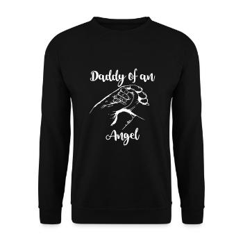 Papa d’un ange Perte de grossesse Fausse couche cadeau - Sweat-shirt Unisexe - noir - Devant - Alina (178cm) & Michal (187cm)