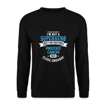 Prostate Cancer Awareness Ribbon - Unisex Sweatshirt - black - Front - Alina (178cm) & Michal (187cm)