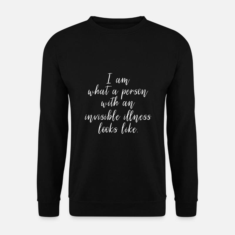 Unsichtbares Krankheitsbewusstsein, chronische Behinderung - Unisex Pullover - Schwarz