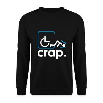 Rollstuhlfahrer, Behinderung, Bewusstsein, Inklusion - Unisex Pullover - Schwarz - Vorne - Alina (178cm) & Michal (187cm)