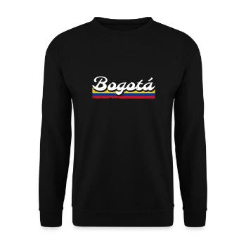 Bogotá Vintage Colombia Flag Colombian - Unisex Sweatshirt - black - Front - Alina (178cm) & Michal (187cm)