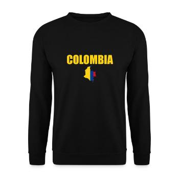Colombia Map Colombia Flag Colombian - Unisex Sweatshirt - black - Front - Alina (178cm) & Michal (187cm)