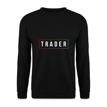 Minimaler einfacher Daytrader-Handel an der Börse - Unisex Pullover - Schwarz - Vorne - Alina (178cm) & Michal (187cm)