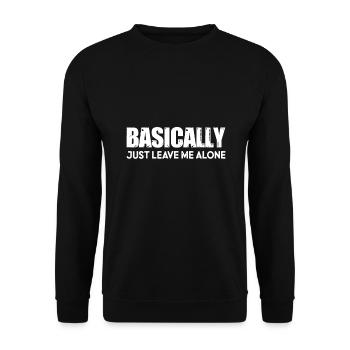 Im Grunde lass mich einfach in Ruhe - Unisex Pullover - Schwarz - Vorne - Alina (178cm) & Michal (187cm)