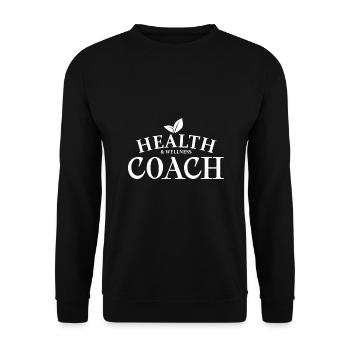 Gesundheits- und Wellness-Coach - Zertifizierter Gesundheitscoach - Unisex Pullover - Schwarz - Vorne - Alina (178cm) & Michal (187cm)