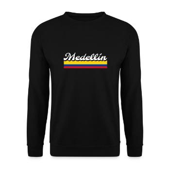 Medellin Colombia Colombian flag - Unisex Sweatshirt - black - Front - Alina (178cm) & Michal (187cm)
