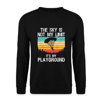 Funny Skydiving Art For Men Women Skydive Lover - Unisex Sweatshirt - black - Front - Alina (178cm) & Michal (187cm)
