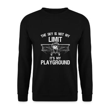 Pilot Art For Men Women Airplane Pilot Aviation - Unisex Sweatshirt - black - Front - Alina (178cm) & Michal (187cm)