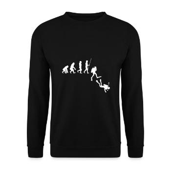 Tauchen Evolution | Evolution - Unisex Pullover - Schwarz - Vorne - Alina (178cm) & Michal (187cm)