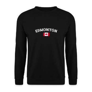 Edmonton, Canada, Drapeau canadien, Canadien - Sweat-shirt Unisexe - noir - Devant - Alina (178cm) & Michal (187cm)