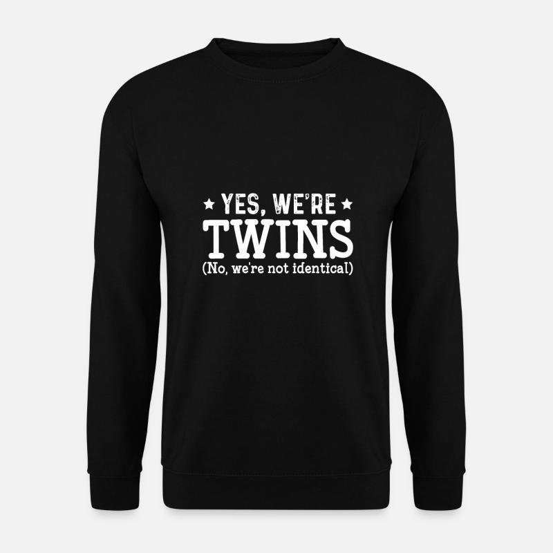 Zwillinge Partner Zwillingsgeschwister - Unisex Pullover - Schwarz