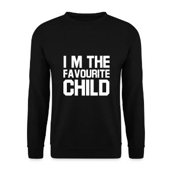 Funny I'm The Favourite Child Siblings - Unisex Sweatshirt - black - Front - Alina (178cm) & Michal (187cm)