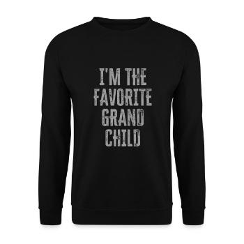 I'm The Favorite Grandchild, Siblings Family - Unisex Sweatshirt - black - Front - Alina (178cm) & Michal (187cm)