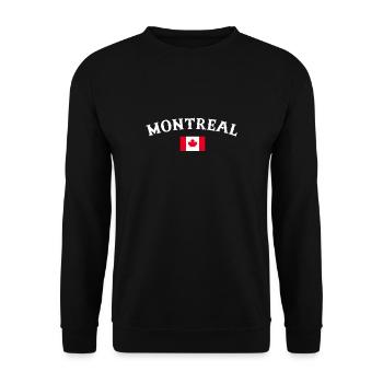 Montréal, Canada, Drapeau canadien, Canadien - Sweat-shirt Unisexe - noir - Devant - Alina (178cm) & Michal (187cm)