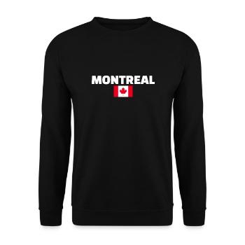 Montréal, Canada, Drapeau canadien, Canadien - Sweat-shirt Unisexe - noir - Devant - Alina (178cm) & Michal (187cm)