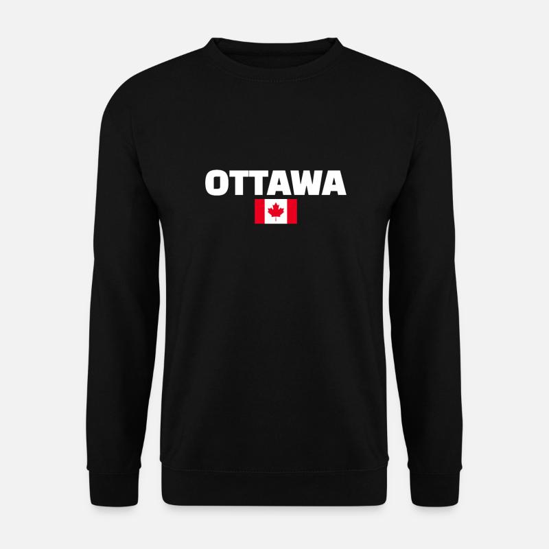 Ottawa, Canada, Drapeau canadien, Canadien - Sweat-shirt Unisexe - noir