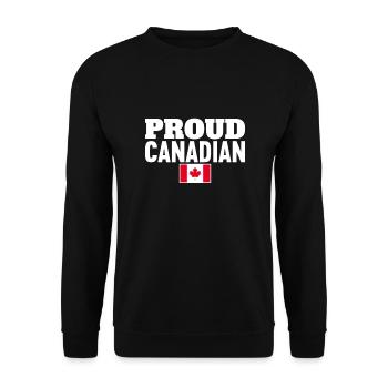 Fier Canadien Canada Drapeau canadien Canadien - Sweat-shirt Unisexe - noir - Devant - Alina (178cm) & Michal (187cm)