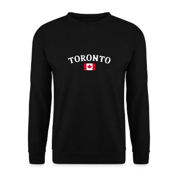 Toronto Vintage Canada Drapeau canadien Canadien - Sweat-shirt Unisexe - noir - Devant - Alina (178cm) & Michal (187cm)