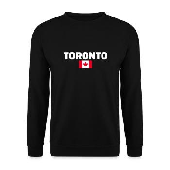 Toronto, Canada, Drapeau canadien, Canadien - Sweat-shirt Unisexe - noir - Devant - Alina (178cm) & Michal (187cm)