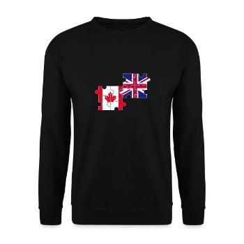 Canada Drapeau du Royaume-Uni Canadiens britanniques - Sweat-shirt Unisexe - noir - Devant - Alina (178cm) & Michal (187cm)