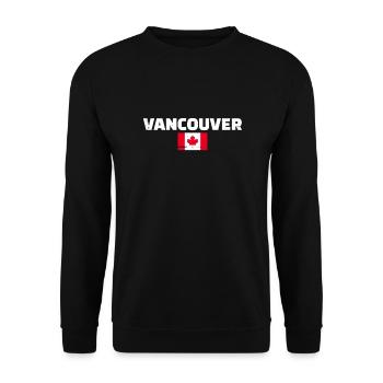 Vancouver Vintage Canada Drapeau canadien - Sweat-shirt Unisexe - noir - Devant - Alina (178cm) & Michal (187cm)
