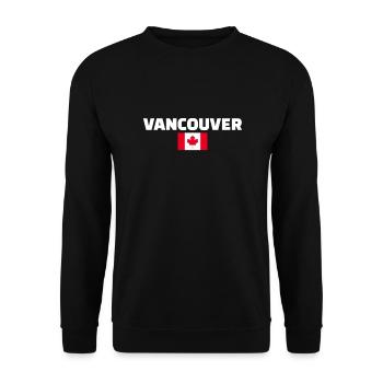 Vancouver, Canada Drapeau canadien Canadien - Sweat-shirt Unisexe - noir - Devant - Alina (178cm) & Michal (187cm)