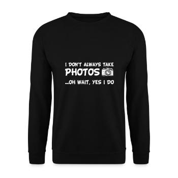 Ich fotografiere nicht immer lustig fotografieren - Unisex Pullover - Schwarz - Vorne - Alina (178cm) & Michal (187cm)