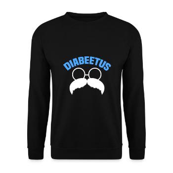 Diabeetus drôle de sensibilisation au diabète Barbe diabétique - Sweat-shirt Unisexe - noir - Devant - Alina (178cm) & Michal (187cm)