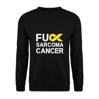 Fick Sarkom Krebs Bewusstsein Gelb - Unisex Pullover - Schwarz - Vorne - Alina (178cm) & Michal (187cm)