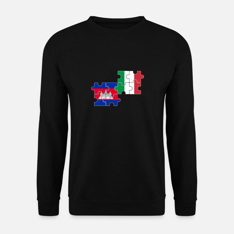 Cambodge Italie Drapeau Cambodgien - Sweat-shirt Unisexe - noir