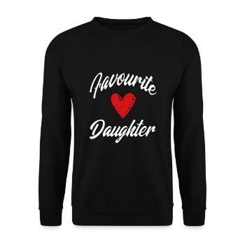 Graphique en forme de cœur Filles préférées Frères et sœurs - Sweat-shirt Unisexe - noir - Devant - Alina (178cm) & Michal (187cm)