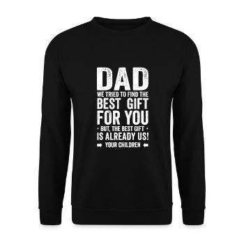 Meilleur père de fille fils frères et sœurs adolescents papa - Sweat-shirt Unisexe - noir - Devant - Alina (178cm) & Michal (187cm)