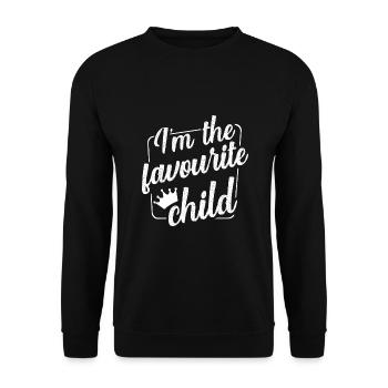 I'm The Favourite Child Funny Siblings Quotes - Unisex Sweatshirt - black - Front - Alina (178cm) & Michal (187cm)